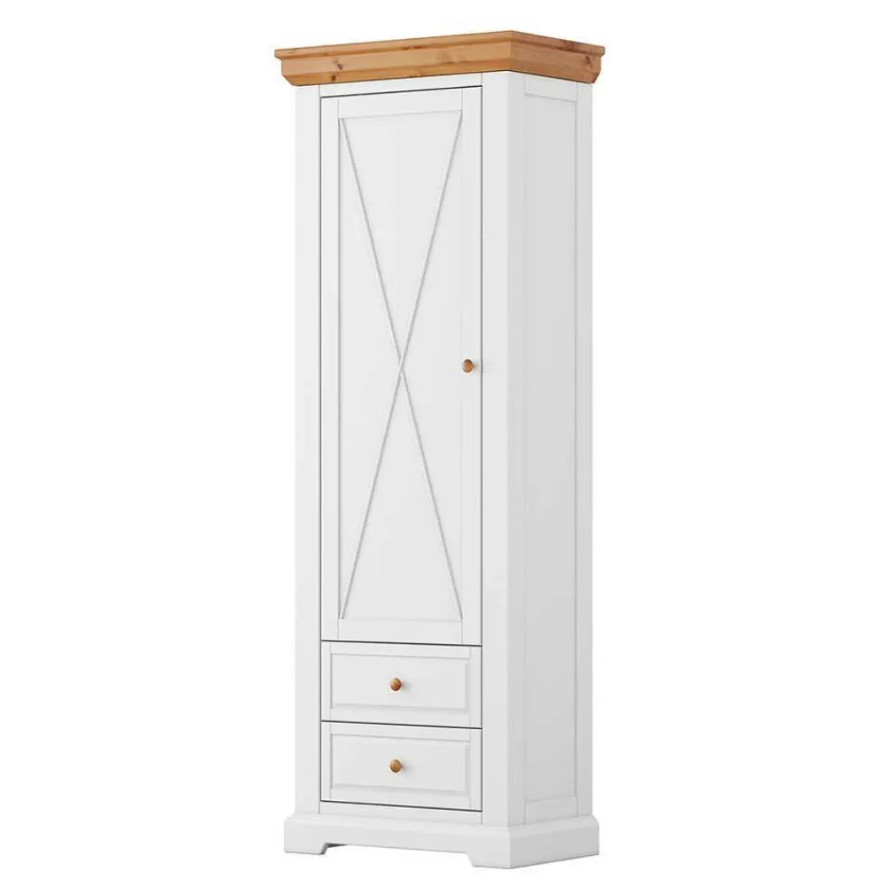 Wohnen Garderoben<Landhaus Flurmöbel Set aus Kiefer - Saluts (dreiteilig)