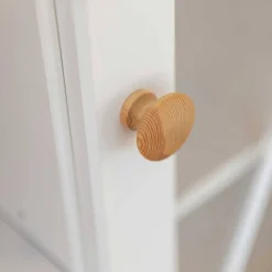 Wohnen Highboards<Landhaus Highboard in Weiß & Kiefer Natur - Saluts