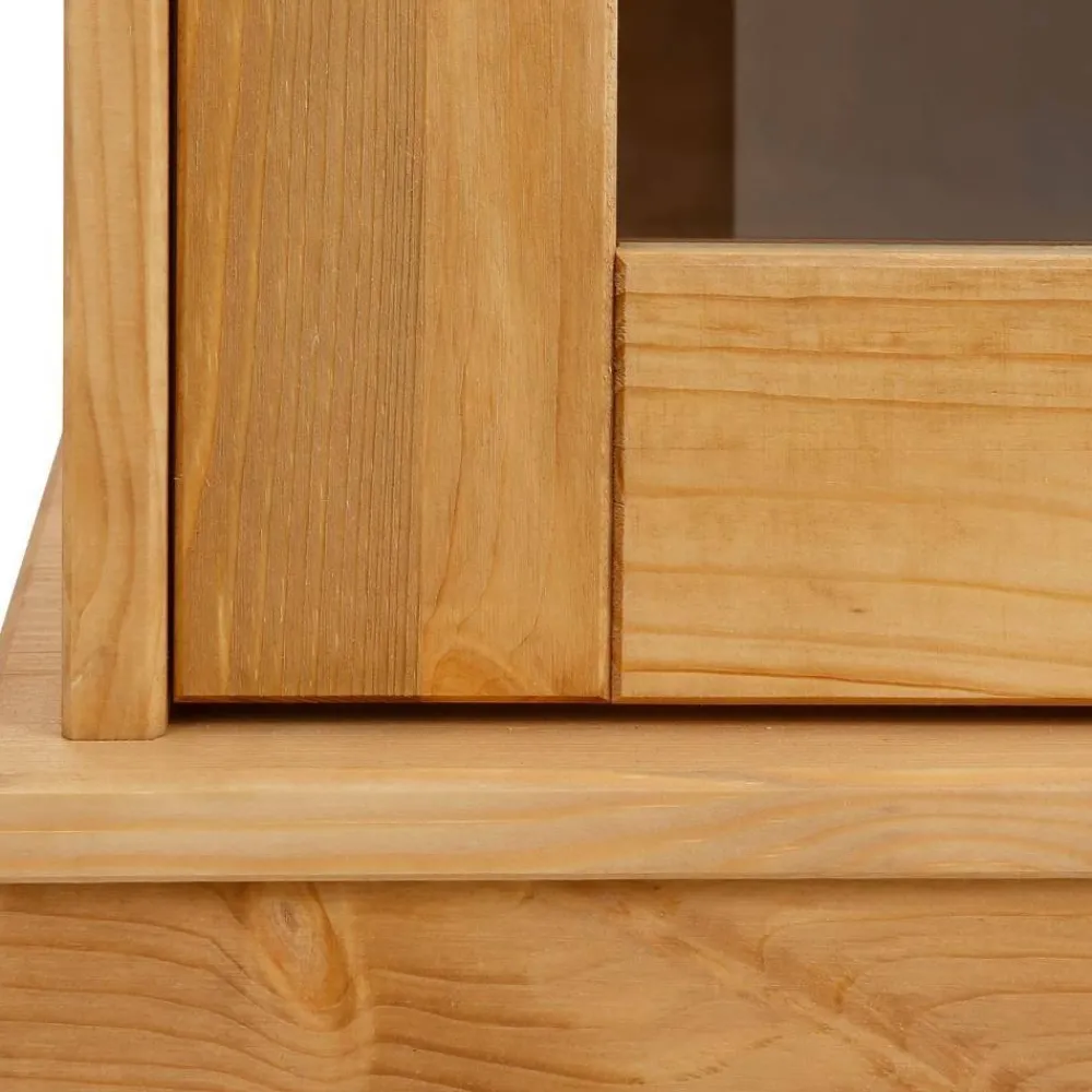 Wohnen Highboards|Vitrinen<Landhaus Highboard Vitrine aus Kiefer - Goro