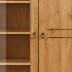 Wohnen Highboards|Vitrinen<Landhaus Highboard Vitrine aus Kiefer - Goro
