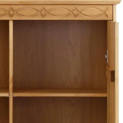Wohnen Highboards|Vitrinen<Landhaus Highboard Vitrine aus Kiefer - Goro