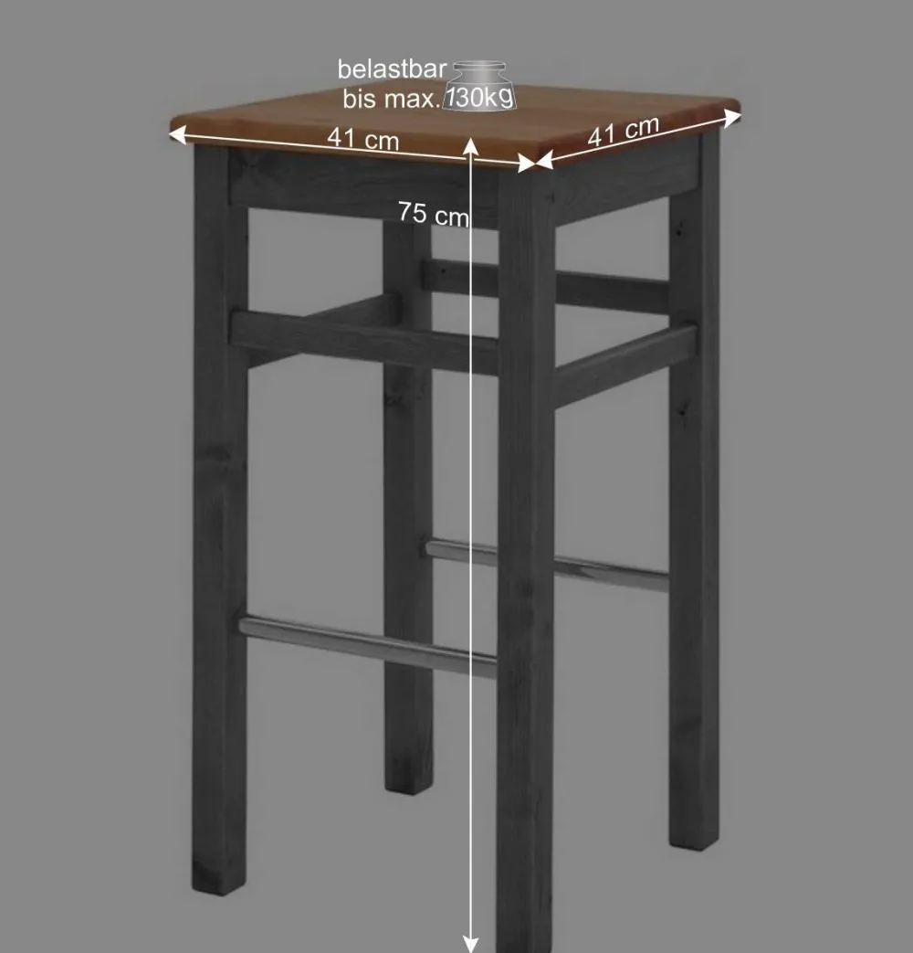 Wohnen Sitzgruppe<Landhaus Hochtisch und Barhocker Set - Ziamora (dreiteilig)