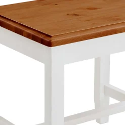 Wohnen Hocker<Landhaus Hocker in Weiß und Bernstein - Garella