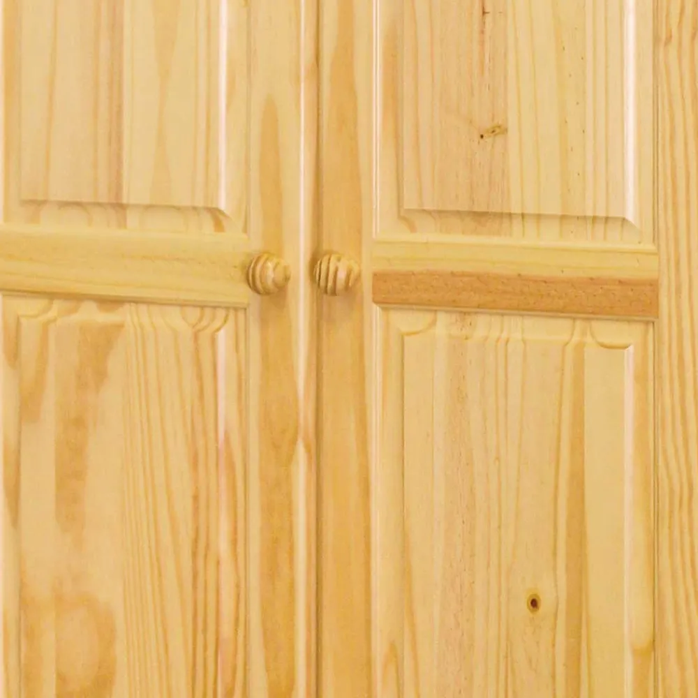 Wohnen Kleiderschränke|Schränke<Landhaus Holz Kleiderschrank mit Kugelfüßen - Kascanu
