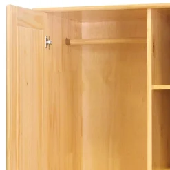 Wohnen Kleiderschränke|Schränke<Landhaus Holz Kleiderschrank mit Kugelfüßen - Kascanu