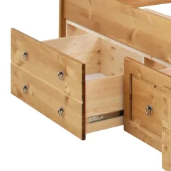 Wohnen Betten<Landhaus Holzbett & Nachttische - Imressa (dreiteilig)