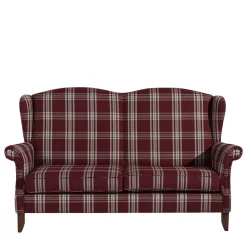 Wohnen Sofas<Landhaus Küchensofa in Rot mit Kariert Muster - Matieu