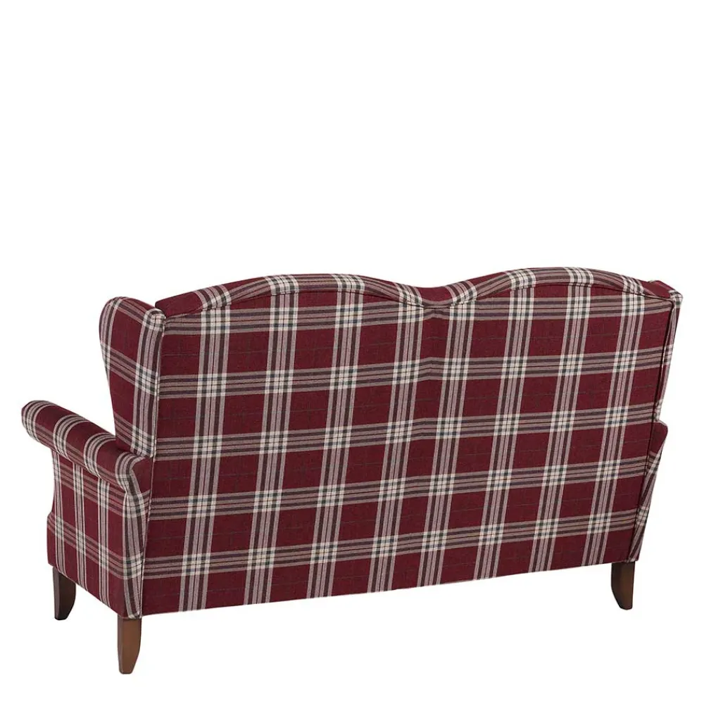 Wohnen Sofas<Landhaus Küchensofa in Rot mit Kariert Muster - Matieu