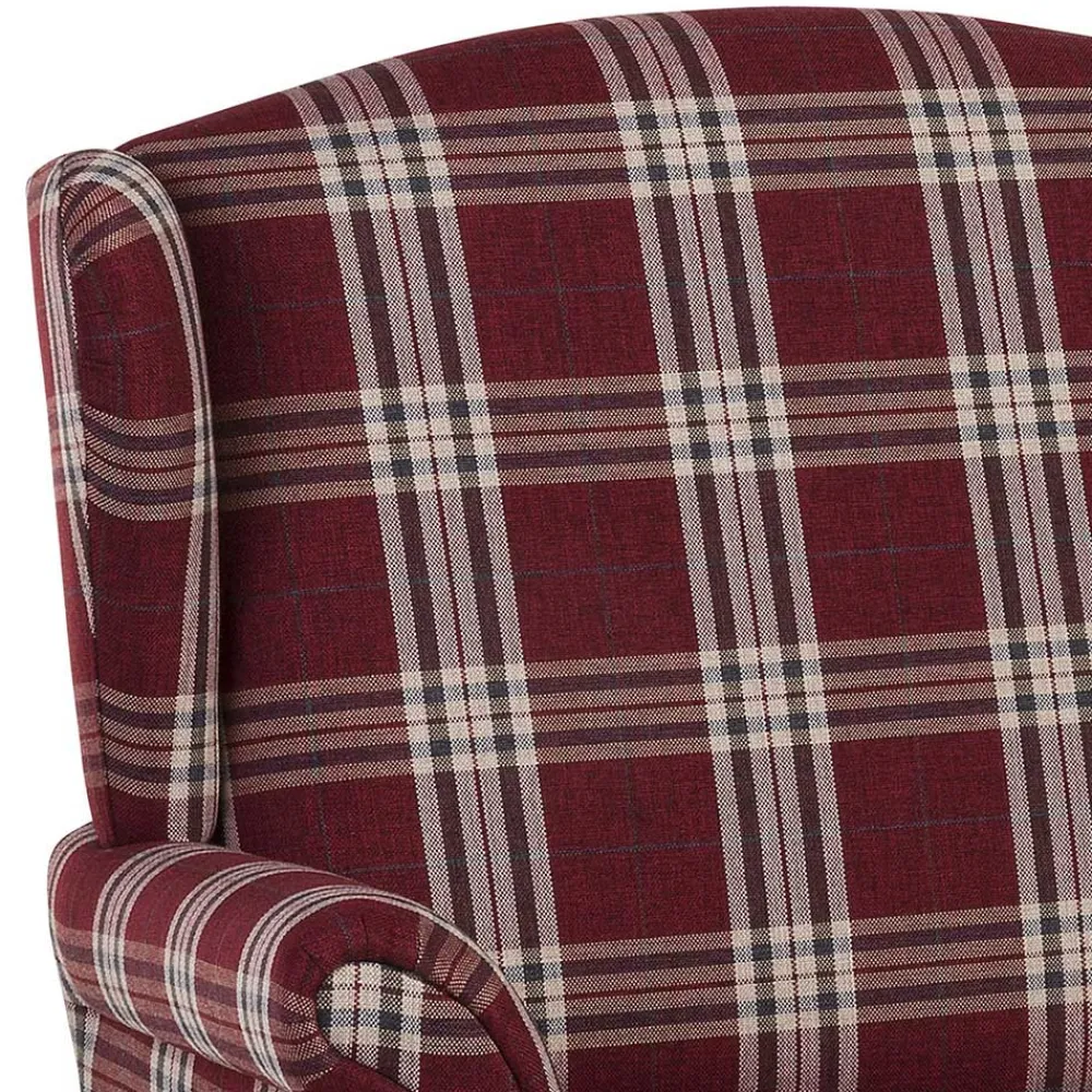 Wohnen Sofas<Landhaus Küchensofa in Rot mit Kariert Muster - Matieu