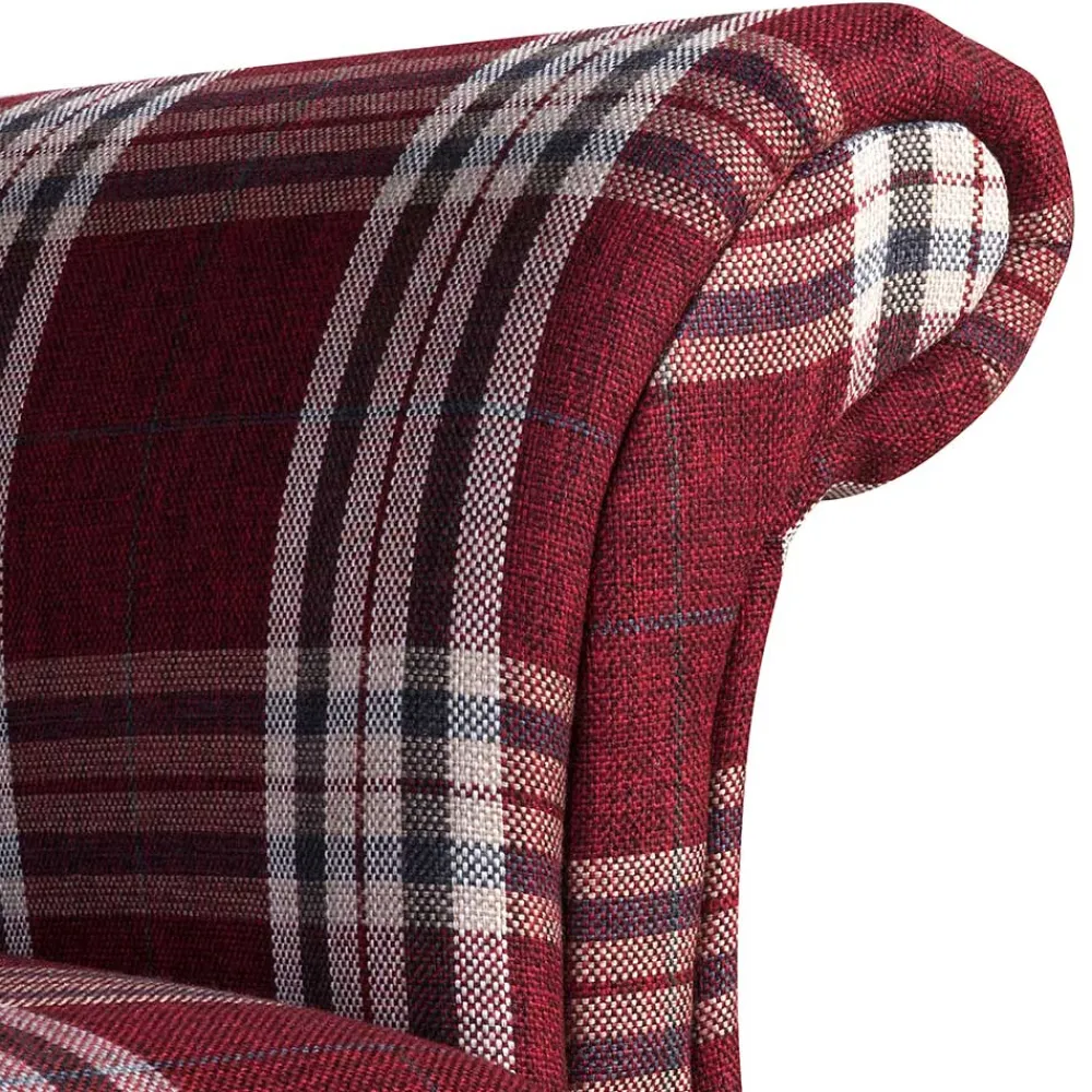 Wohnen Sofas<Landhaus Küchensofa in Rot mit Kariert Muster - Matieu