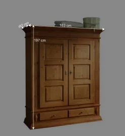 Wohnen Kleiderschränke<Landhaus Kleiderschrank aus Fichte - Futura