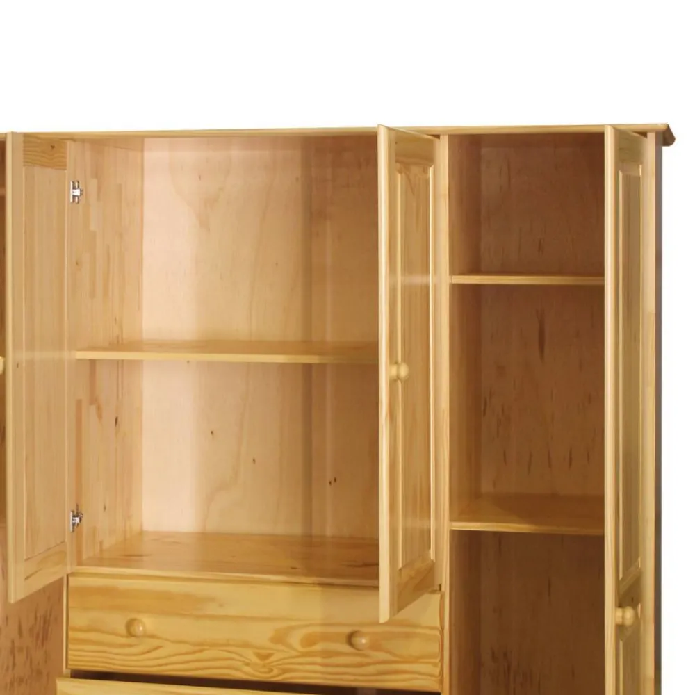 Wohnen Kleiderschränke|Schränke<Landhaus Kleiderschrank aus Kiefernholz - Lajuna
