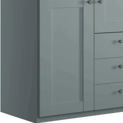 Wohnen Kleiderschränke|Schränke<Landhaus Kleiderschrank in Graugrün - Rajavo