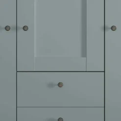 Wohnen Kleiderschränke|Schränke<Landhaus Kleiderschrank in Graugrün - Rajavo