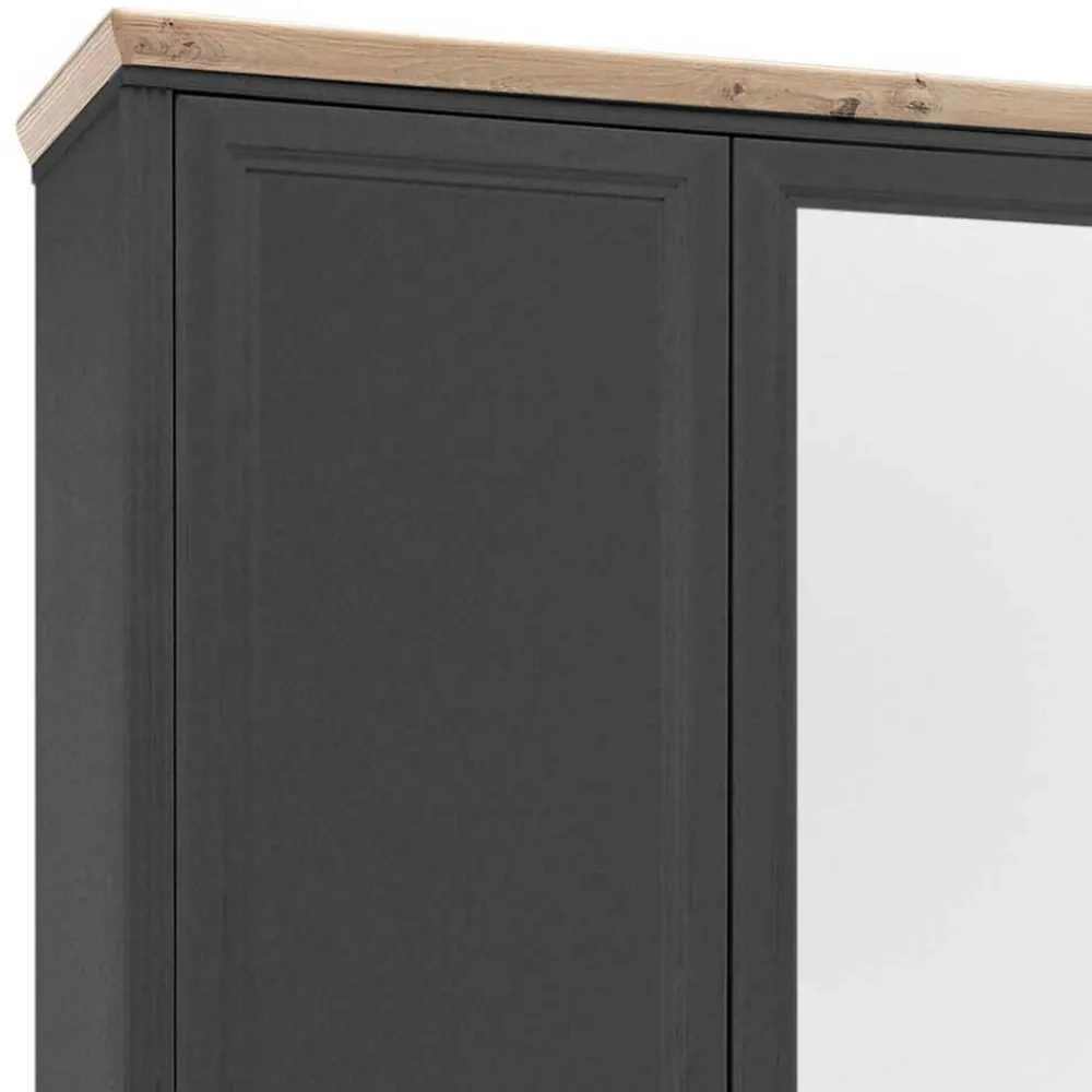 Wohnen Kleiderschränke<Landhaus Kleiderschrank mit Spiegel - Zenuvra