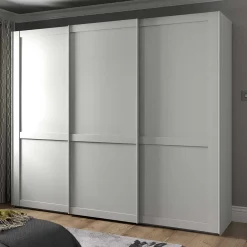 Wohnen Kleiderschränke<Landhaus Kleiderschrank mit drei Schwebetüren - Flinn