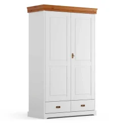 Wohnen Kleiderschränke|Schränke<Landhaus Kombi-Kleiderschrank aus Kiefernholz - Varicano