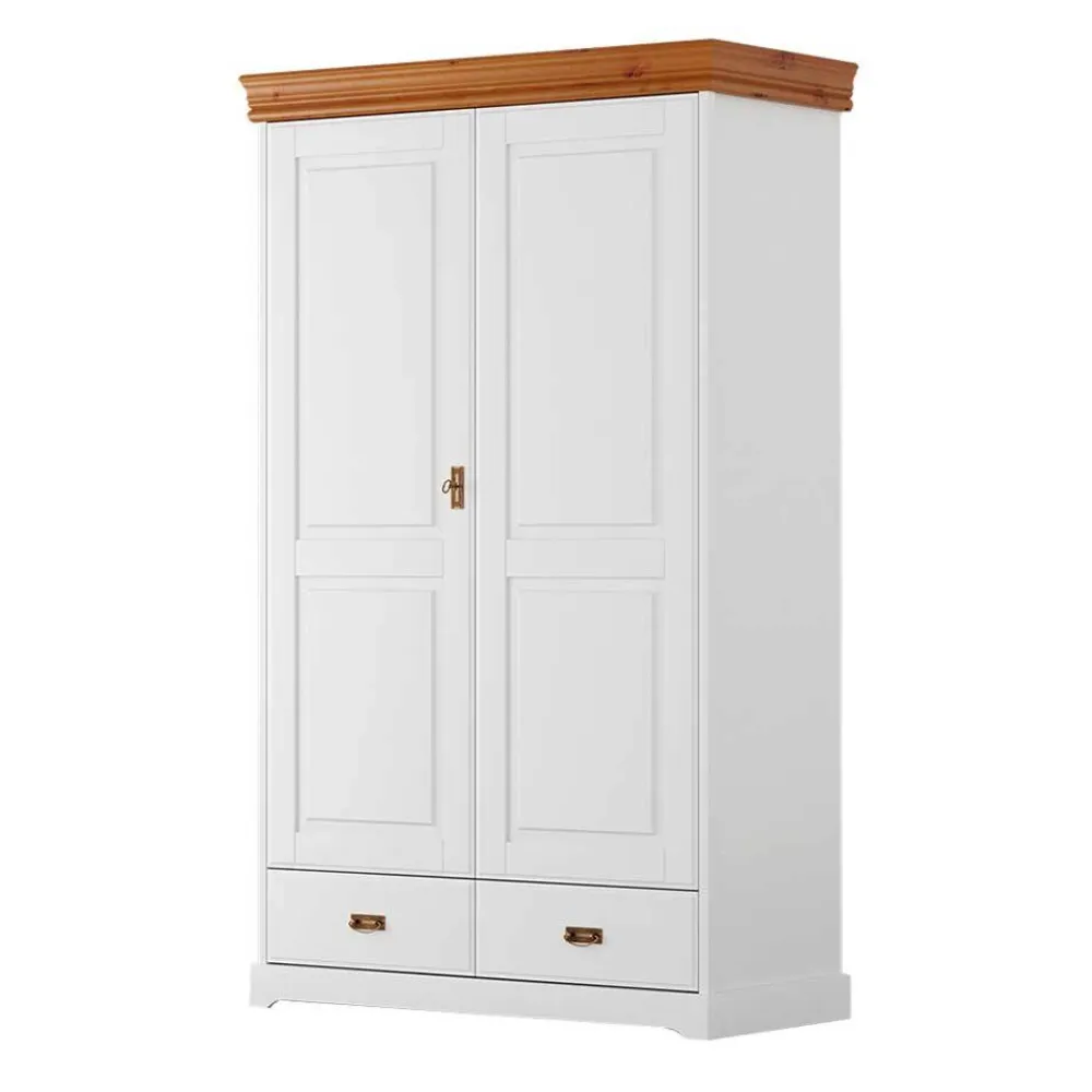 Wohnen Kleiderschränke|Schränke<Landhaus Kombi-Kleiderschrank aus Kiefernholz - Varicano