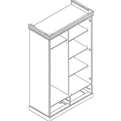 Wohnen Kleiderschränke|Schränke<Landhaus Kombi-Kleiderschrank aus Kiefernholz - Varicano