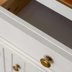 Wohnen Sideboards<Landhaus Kombikommode in Weiß und Nussbaum - Manipur