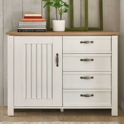 Wohnen Sideboards<Landhaus Kombi-Kommode in Weiß - Malvissa