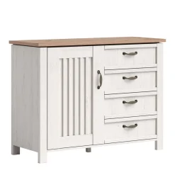 Wohnen Sideboards<Landhaus Kombi-Kommode in Weiß - Malvissa