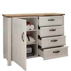 Wohnen Sideboards<Landhaus Kombi-Kommode in Weiß - Malvissa
