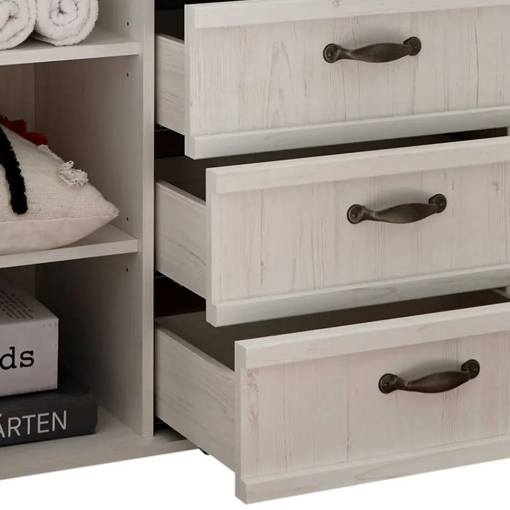 Wohnen Sideboards<Landhaus Kombi-Kommode in Weiß - Malvissa
