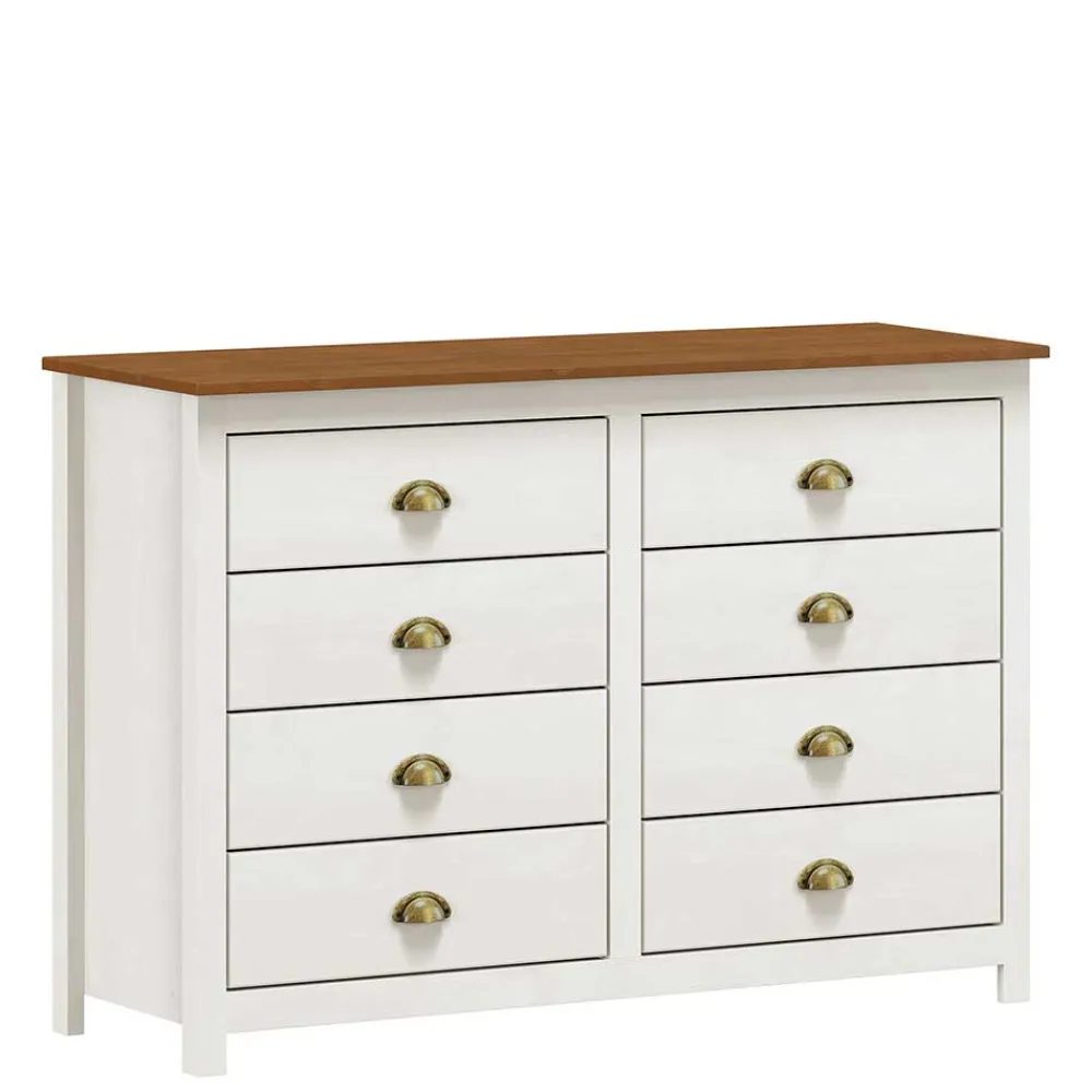 Wohnen Sideboards|Kommoden<Landhaus Kommode mit acht Schubladen - Clipper