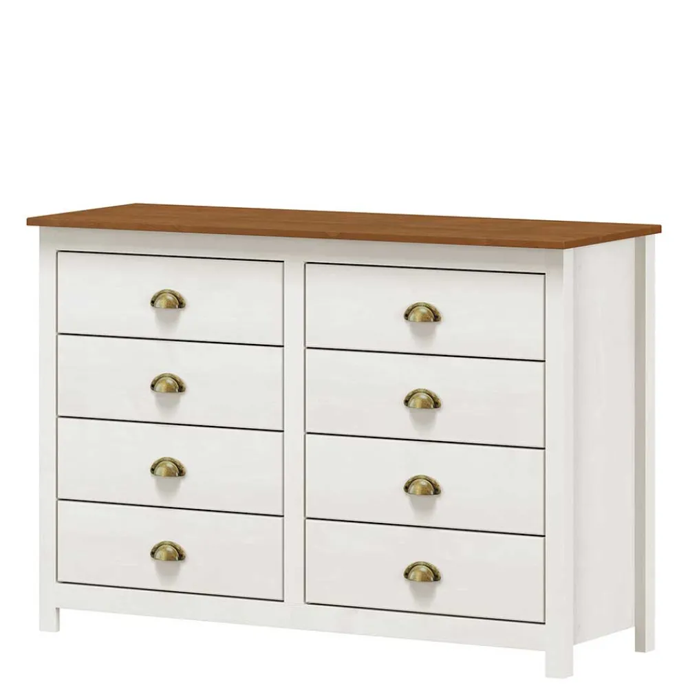 Wohnen Sideboards|Kommoden<Landhaus Kommode mit acht Schubladen - Clipper