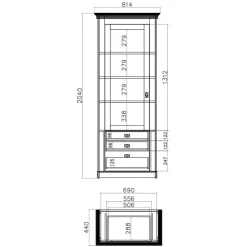 Wohnen Wohnwände<Landhaus Möbel Kombination für Wohnzimmer - Diatara (vierteilig)