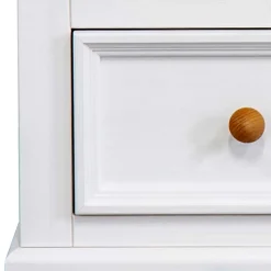 Wohnen Kommoden<Landhaus Nachtschrank in Weiß & Eichefarben - Envicron