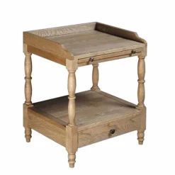 Wohnen Kommoden<Landhaus Nachttisch in teilmassiver Eiche Vintage Taunton mit Schublade