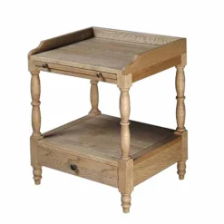 Wohnen Kommoden<Landhaus Nachttisch in teilmassiver Eiche Vintage Taunton mit Schublade
