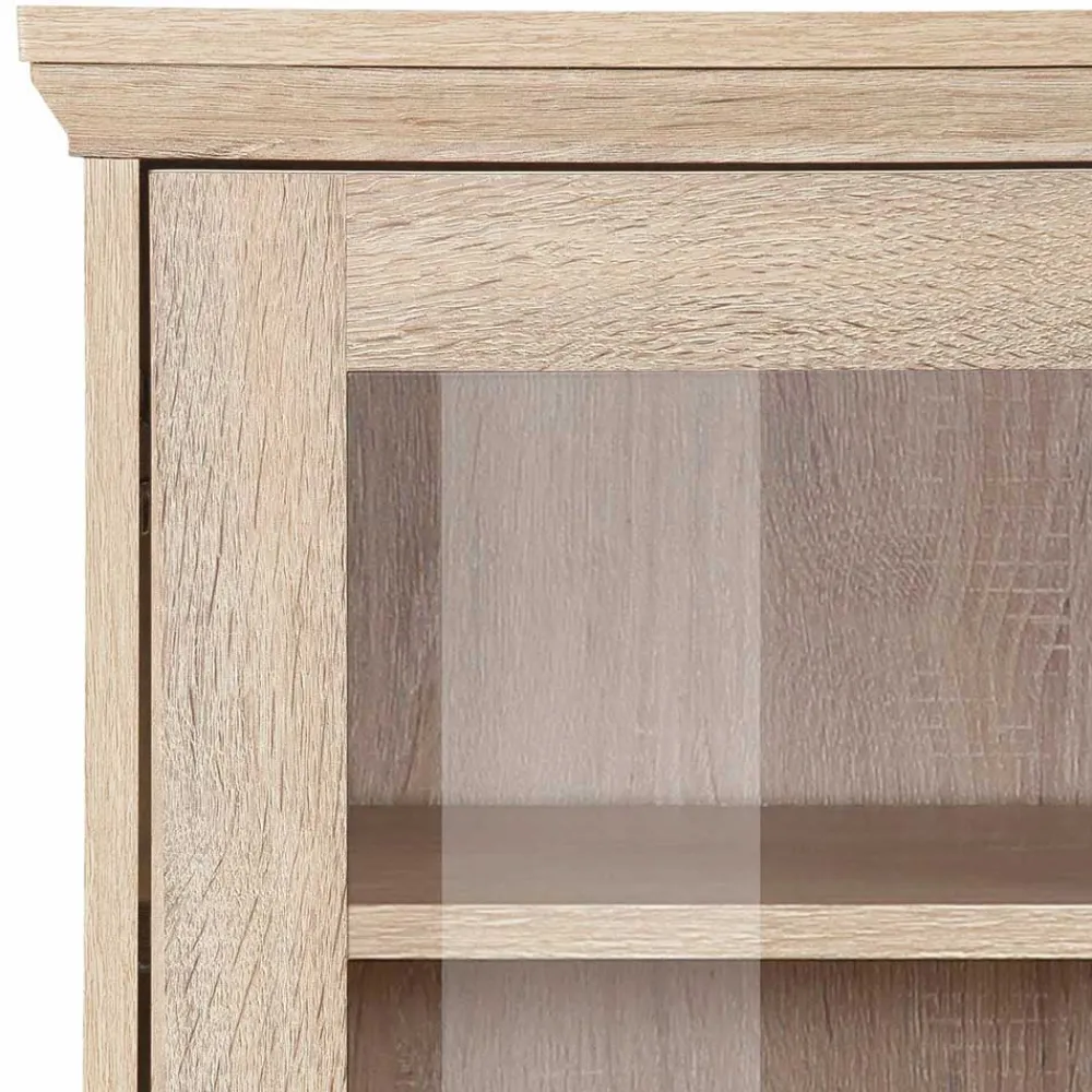 Wohnen Highboards<Landhaus Optik Highboard mit 2 Glastüren - Rienva
