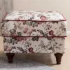 Wohnen Hocker<Landhaus Polsterhocker mit Vintage Blumen Muster - Baonga