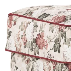 Wohnen Hocker<Landhaus Polsterhocker mit Vintage Blumen Muster - Baonga