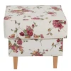 Wohnen Hocker<Landhaus Polsterhocker mit Blumen Stoff - Blackbeard