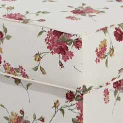 Wohnen Hocker<Landhaus Polsterhocker mit Blumen Stoff - Blackbeard