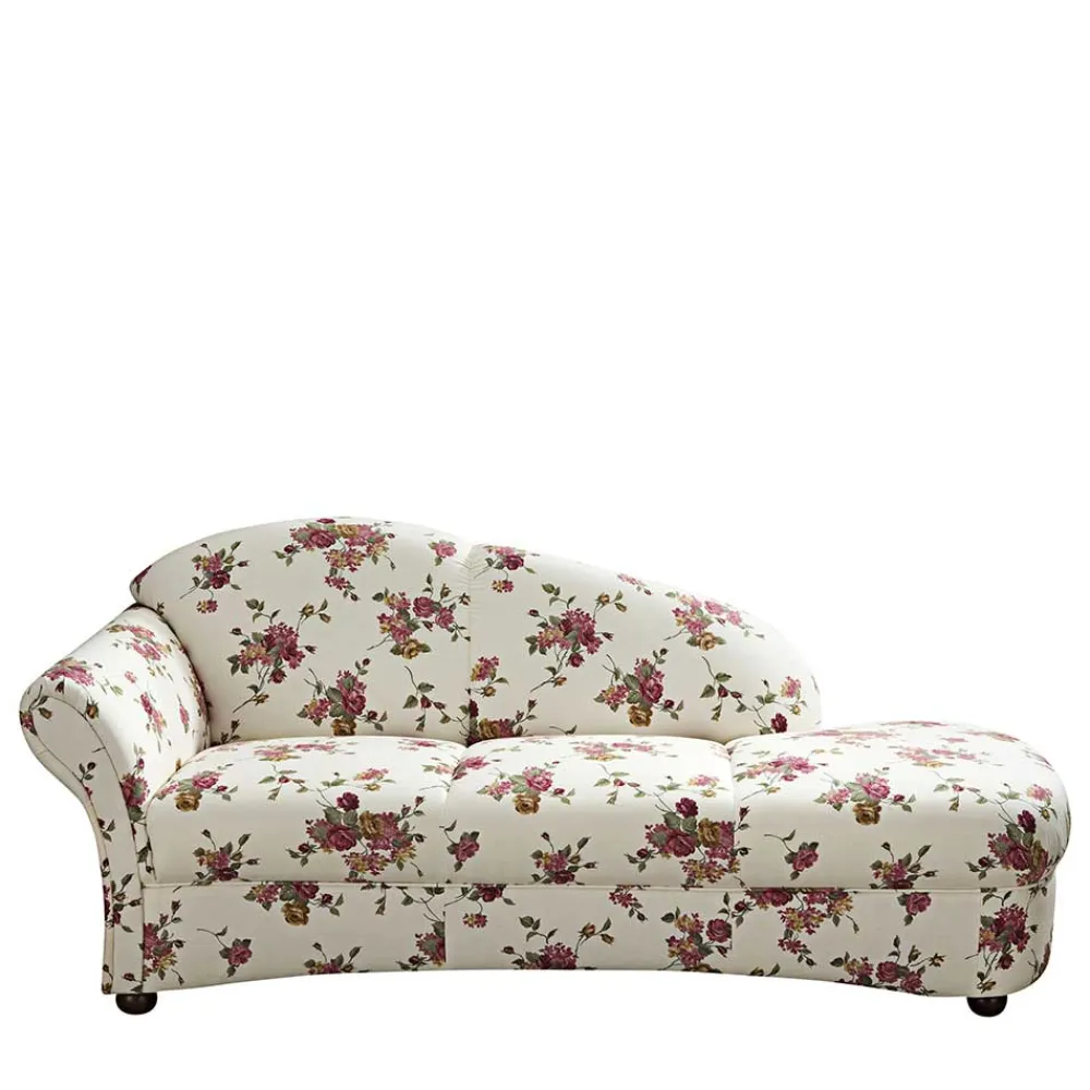 Wohnen Sofas<Landhaus Recamiere mit Blumen Stoff - Nitesa