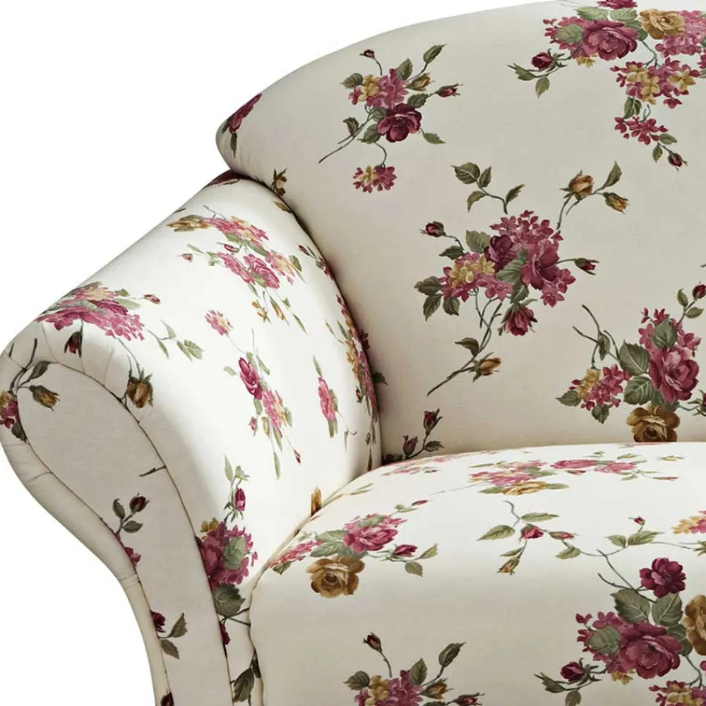 Wohnen Sofas<Landhaus Recamiere mit Blumen Stoff - Nitesa