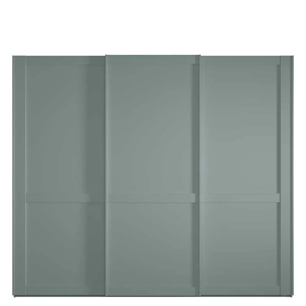 Wohnen Kleiderschränke|Schränke<Landhaus Schwebetüren-Schrank in Graugrün - Rajavo
