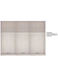 Wohnen Kleiderschränke|Schränke<Landhaus Schwebetüren-Schrank in Graugrün - Rajavo