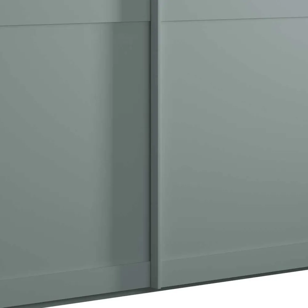 Wohnen Kleiderschränke|Schränke<Landhaus Schwebetüren-Schrank in Graugrün - Rajavo