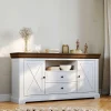 Wohnen Sideboards<Landhaus Sideboard aus Kiefer zweifarbig - Zalya