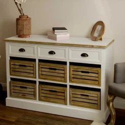Wohnen Sideboards<Landhaus Sideboard Calavon mit Körben