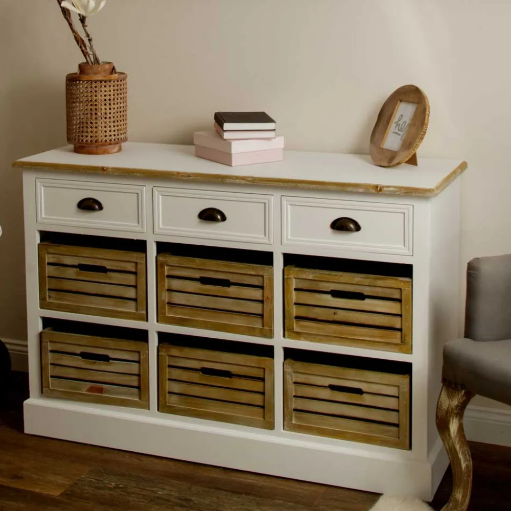 Wohnen Sideboards<Landhaus Sideboard Calavon mit Körben