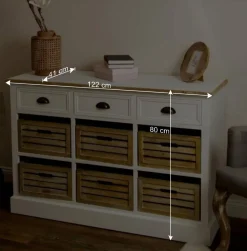 Wohnen Sideboards<Landhaus Sideboard Calavon mit Körben
