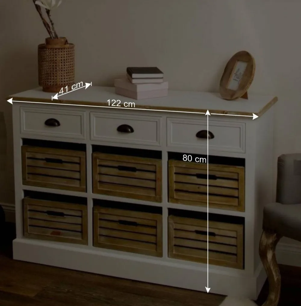 Wohnen Sideboards<Landhaus Sideboard Calavon mit Körben