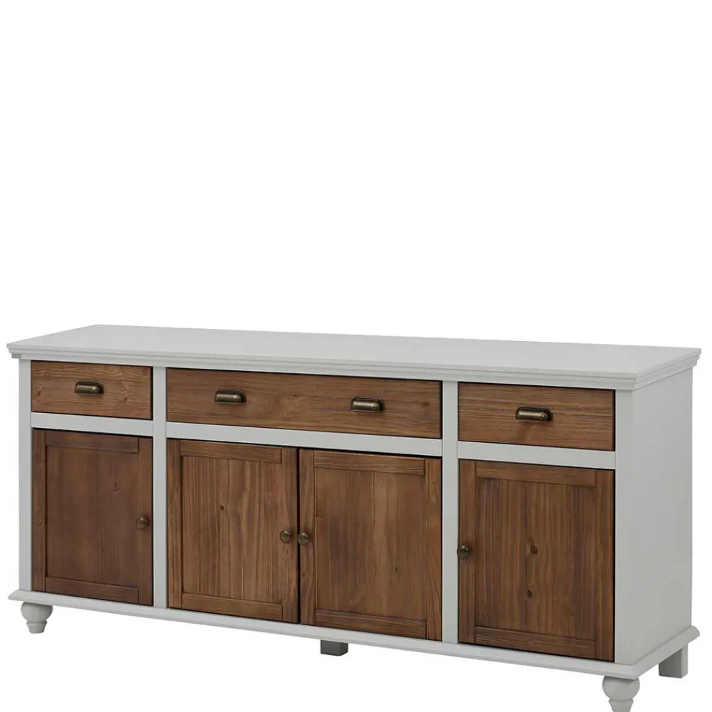 Wohnen Sideboards<Landhaus Sideboard in Holz Braun - Veproma